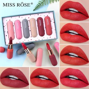 MISS ROSE Set of 6 Pearly Luster Lipsticks