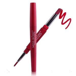 MISS ROSE High Pigment 2 in 1 Lip Liner + Lipstick (Red)